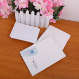 Maxbell 50pcs Thank You Cards with Peacock Feather Printed + Envelopes Wedding Party - Aladdin Shoppers
