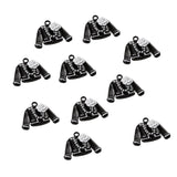 Maxbell Maxbell 10Pcs Black Cute Coat Shape Charms Pendants Fit Bracelet DIY Jewelry Craft