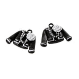 Maxbell 10Pcs Black Cute Coat Shape Charms Pendants Fit Bracelet DIY Jewelry Craft - Aladdin Shoppers