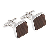 Maxbell Men's Classic Wooden Square Cufflinks Wedding Xmas Favor Groom Cuff Link - Aladdin Shoppers
