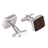 Maxbell Men's Classic Wooden Square Cufflinks Wedding Xmas Favor Groom Cuff Link - Aladdin Shoppers