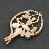 Maxbell Rhinestone Crystal Ballerina Broach Pin Xmas Wedding Gift Blue - Aladdin Shoppers