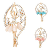 Maxbell Rhinestone Crystal Ballerina Broach Pin Xmas Wedding Gift Blue - Aladdin Shoppers