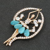 Maxbell Rhinestone Crystal Ballerina Broach Pin Xmas Wedding Gift Blue - Aladdin Shoppers