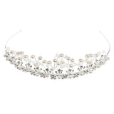 Maxbell Bridal Bridesmaid Headband Pearl Rhinestone Crown Hair Band Wedding Tiara - Aladdin Shoppers