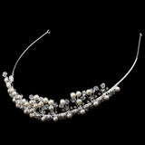 Maxbell Bridal Bridesmaid Headband Pearl Rhinestone Crown Hair Band Wedding Tiara - Aladdin Shoppers