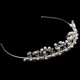 Maxbell Bridal Bridesmaid Headband Pearl Rhinestone Crown Hair Band Wedding Tiara - Aladdin Shoppers