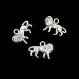 Maxbell 50pcs Tibetan Silver 3D Lion Charms Pendants Jewelry Findings - Aladdin Shoppers