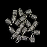 Maxbell 20pcs Tibetan Silver Carved Column End Cap findings DIY Jewelry Making - Aladdin Shoppers