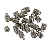 Maxbell 20pcs Tibetan Silver Carved Column End Cap findings DIY Jewelry Making - Aladdin Shoppers