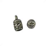 Maxbell 50pcs Tibetan Silver Carved Column End Cap findings fit 4mm or 5mm cord - Aladdin Shoppers