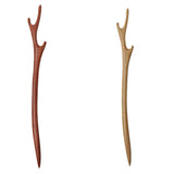 Maxbell 2pcs Vintage Wood Antler Hair Sticks Handmade Hairpin Chignon Pin Accessory