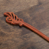 Maxbell Vintage Butterfly Carved Wood Hairpin Hair Stick Chignon Pin Accessory Red - Aladdin Shoppers