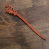 Maxbell Vintage Butterfly Carved Wood Hairpin Hair Stick Chignon Pin Accessory Red - Aladdin Shoppers
