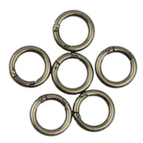 Maxbell 6pcs Circle Round Spring Snap Hooks clip Handbag Purse Strap Antique Silver - Aladdin Shoppers