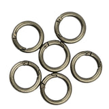 Maxbell 6pcs Circle Round Spring Snap Hooks clip Handbag Purse Strap Antique Silver - Aladdin Shoppers