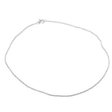 Maxbell Women 925 Sterling Silver White Gold Plated Flash Bead Chain Neckalce 16inch - Aladdin Shoppers
