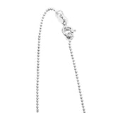 Maxbell Women 925 Sterling Silver White Gold Plated Flash Bead Chain Neckalce 16inch - Aladdin Shoppers