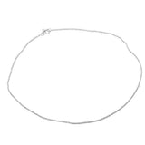 Maxbell Women 925 Sterling Silver White Gold Plated Flash Bead Chain Neckalce 16inch - Aladdin Shoppers