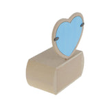 Maxbell Phenovo Unfinished Wooden Jewelry Storage Box with Heart Shape Glass Mirror - Aladdin Shoppers