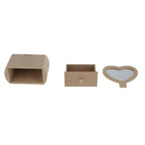 Maxbell Phenovo Unfinished Wooden Jewelry Storage Box with Heart Shape Glass Mirror - Aladdin Shoppers