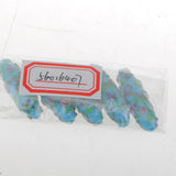 Maxbell 5pcs 3D Delicate Colored glaze Flower Carved DIY Beads Pendant Sky blue - Aladdin Shoppers