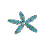 Maxbell 5pcs 3D Delicate Colored glaze Flower Carved DIY Beads Pendant Sky blue - Aladdin Shoppers