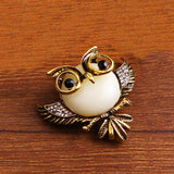 Maxbell Antique Bronze Owl Shape Metal Brooch Pin Women Jewelry Gift - Aladdin Shoppers