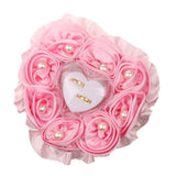 Maxbell Heart Shape Rose decorated Earring Ring Pendant Jewelry Box Case Holder Pink - Aladdin Shoppers