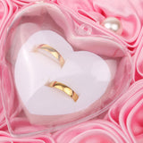 Maxbell Heart Shape Rose decorated Earring Ring Pendant Jewelry Box Case Holder Pink - Aladdin Shoppers