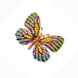 Maxbell Retro Colorful Crystal Butterfly Brooch Pin Jewelry Gift for Girl Women-Blue - Aladdin Shoppers