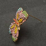 Maxbell Retro Colorful Crystal Butterfly Brooch Pin Jewelry Gift for Girl Women-Blue - Aladdin Shoppers