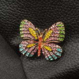 Maxbell Retro Colorful Crystal Butterfly Brooch Pin Jewelry Gift for Girl Women-Blue - Aladdin Shoppers