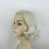 Women's Wedding Bridal Birdcage Face Veil Fascinator With Comb White