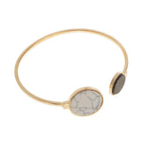 Maxbell Womens Retro Vintage Marble Golden Bracelet Cuff - Aladdin Shoppers