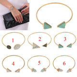 Maxbell Womens Retro Vintage Marble Golden Bracelet Cuff - Aladdin Shoppers