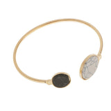 Maxbell Womens Retro Vintage Marble Golden Bracelet Cuff - Aladdin Shoppers