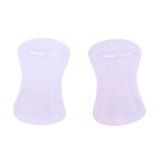 Maxbell Pair Ear Plug Ear Gauge Double Flared Body Jewelry 5mm Rose quartz - Aladdin Shoppers