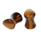 Maxbell Pair Ear Plug Ear Gauge Double Flared Body Jewelry 5mm Tigers eye - Aladdin Shoppers