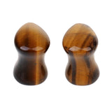 Maxbell Pair Ear Plug Ear Gauge Double Flared Body Jewelry 5mm Tigers eye - Aladdin Shoppers