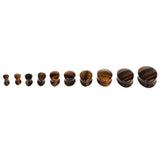 Maxbell Pair Ear Plug Ear Gauge Double Flared Body Jewelry 5mm Tigers eye - Aladdin Shoppers