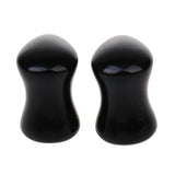 Maxbell Pair Ear Plug Ear Gauge Double Flared Body Jewelry 8mm Obsidian - Aladdin Shoppers