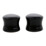 Maxbell Pair Ear Plug Ear Gauge Double Flared Body Jewelry 12mm Obsidian - Aladdin Shoppers