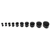 Maxbell Pair Ear Plug Ear Gauge Double Flared Body Jewelry 12mm Obsidian - Aladdin Shoppers