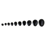 Maxbell Pair Ear Plug Ear Gauge Double Flared Body Jewelry 12mm Obsidian - Aladdin Shoppers