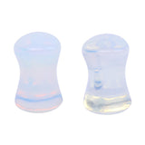 Maxbell Pair Ear Plug Ear Gauge Double Flared Body Jewelry 5mm Opal - Aladdin Shoppers