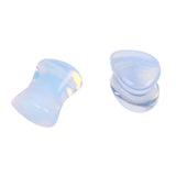 Maxbell Pair Ear Plug Ear Gauge Double Flared Body Jewelry 5mm Opal - Aladdin Shoppers