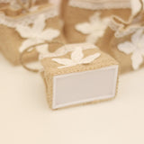 Maxbell 6pcs Flower Linen Burlap Sack Sweets Bags with Handle Wedding Gift Favor - Aladdin Shoppers