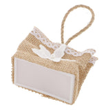 Maxbell 6pcs Flower Linen Burlap Sack Sweets Bags with Handle Wedding Gift Favor - Aladdin Shoppers