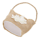 Maxbell 6pcs Solid Flower Burlap Hessian Jute Gift Favours Wedding Gifts Sweets Bags - Aladdin Shoppers